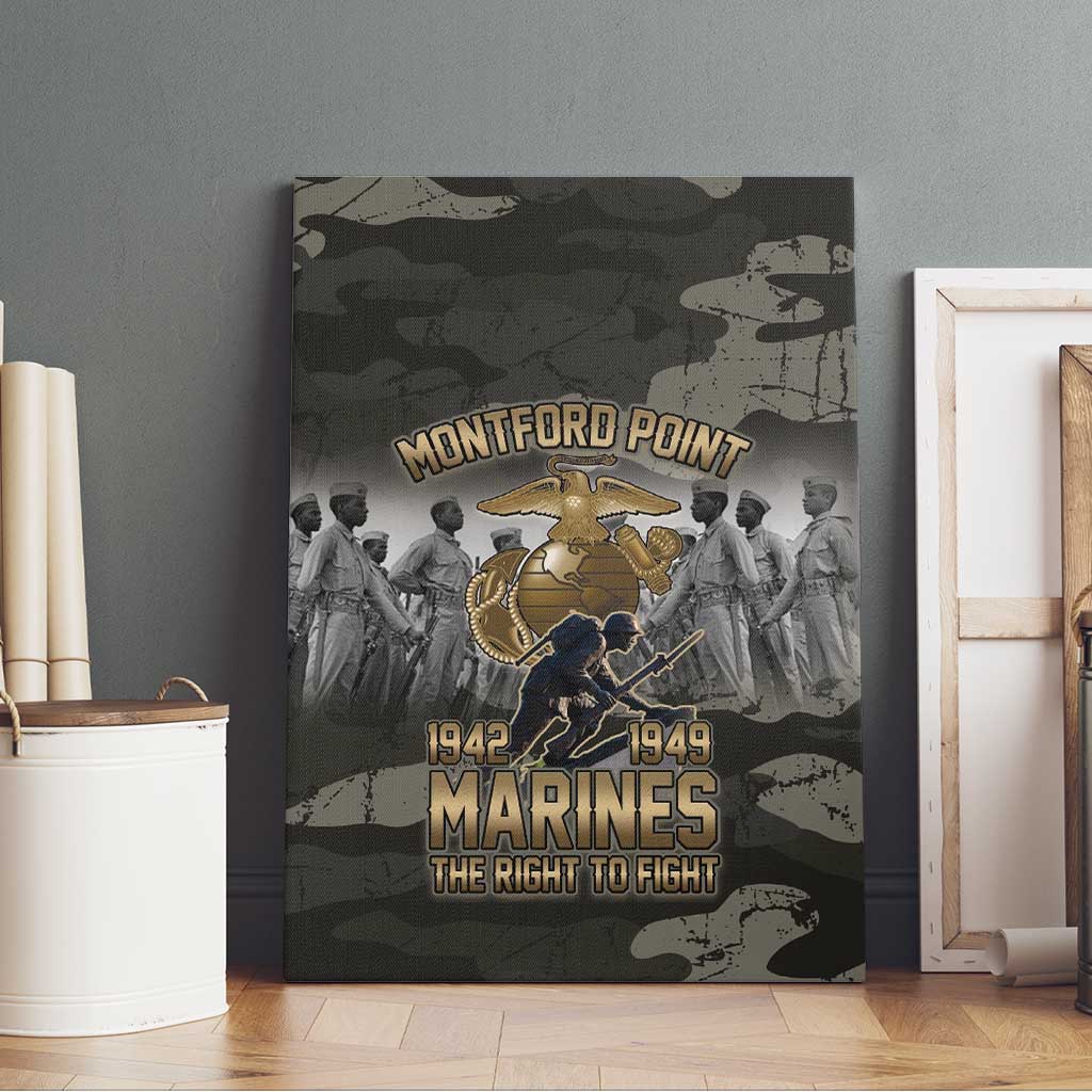 Montford Point Marines 1942-1949 Canvas Wall Art The Right to Fight Legacy Tribute