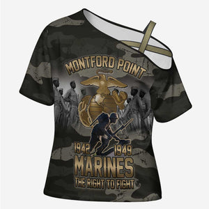 Montford Point Marines 1942-1949 Cross Shoulder Shirt The Right to Fight Legacy Tribute