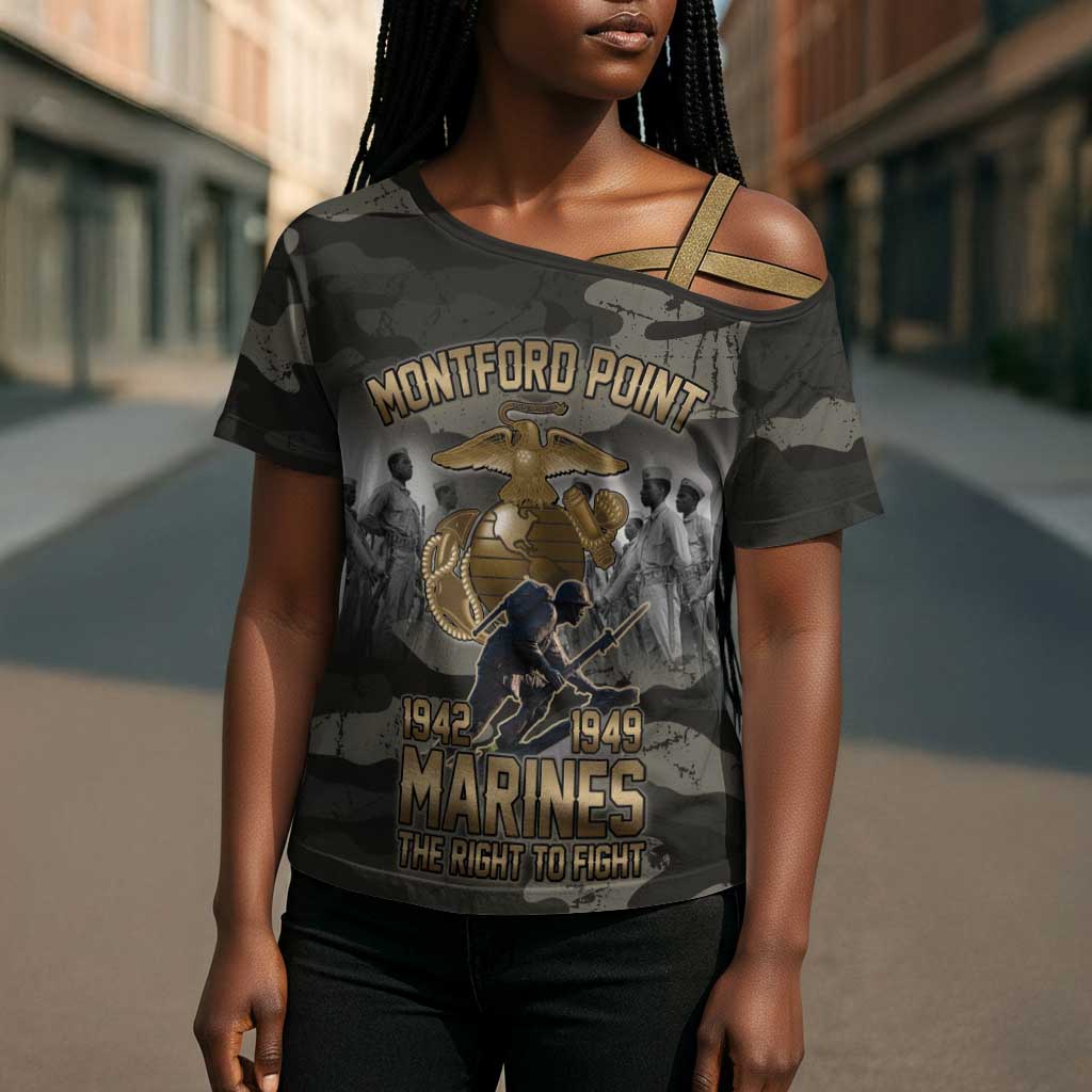 Montford Point Marines 1942-1949 Cross Shoulder Shirt The Right to Fight Legacy Tribute