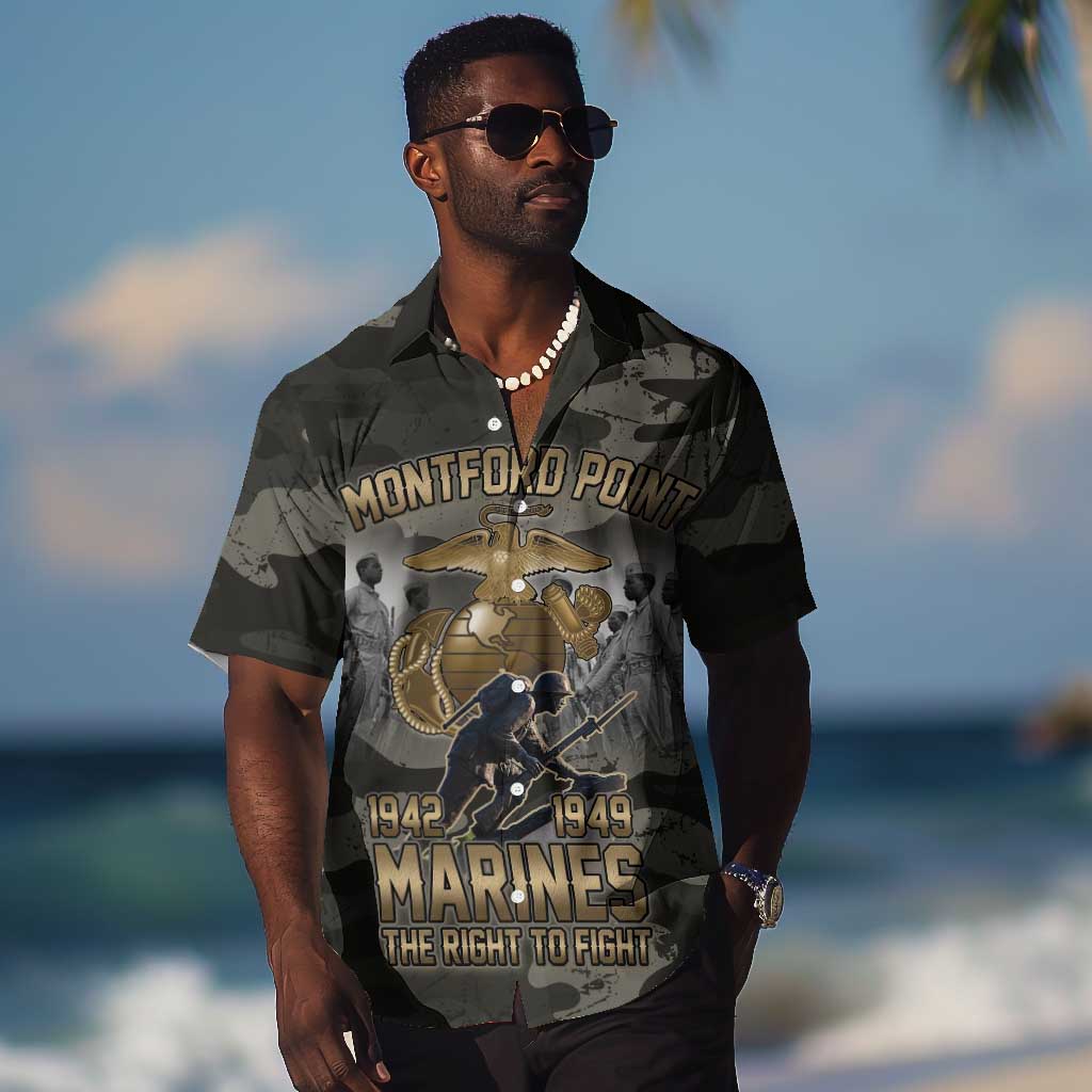 Montford Point Marines 1942-1949 Hawaiian Shirt The Right to Fight Legacy Tribute