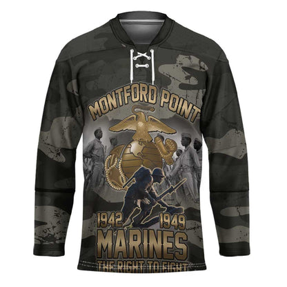 Montford Point Marines 1942-1949 Hockey Jersey The Right to Fight Legacy Tribute