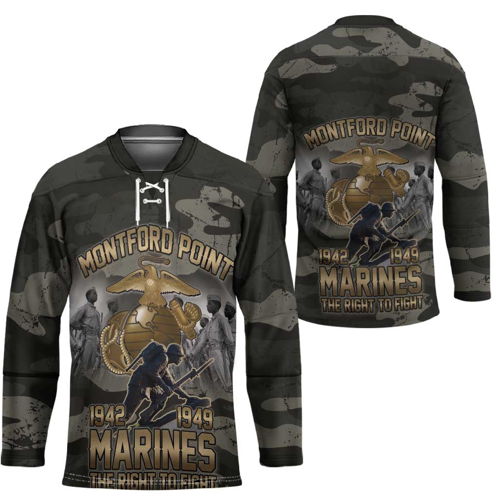 Montford Point Marines 1942-1949 Hockey Jersey The Right to Fight Legacy Tribute