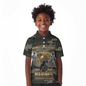 Montford Point Marines 1942-1949 Kid Polo Shirt The Right to Fight Legacy Tribute