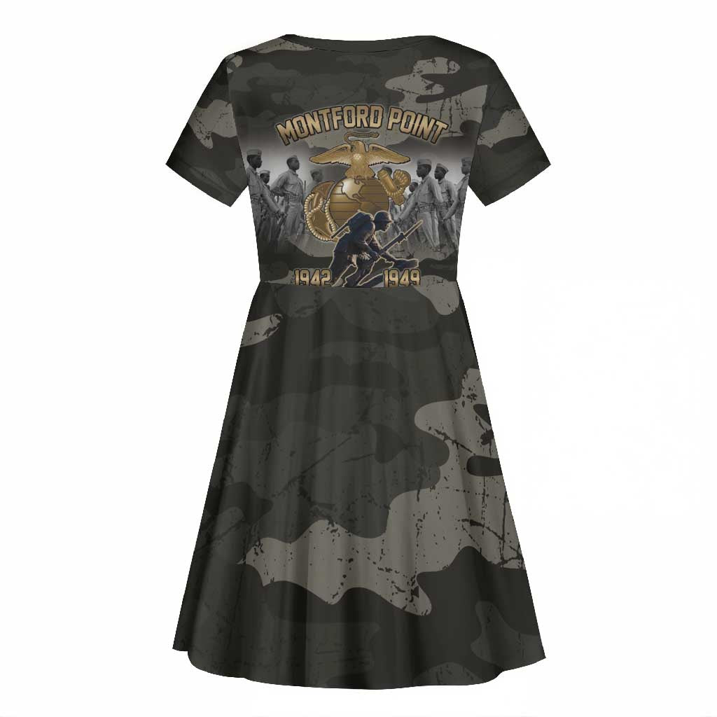 Montford Point Marines 1942-1949 Kid Short Sleeve Dress The Right to Fight Legacy Tribute