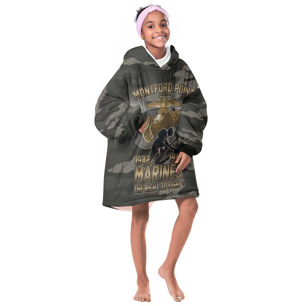 Montford Point Marines 1942-1949 Kid Wearable Blanket Hoodie The Right to Fight Legacy Tribute