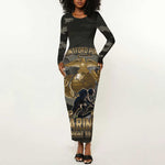 Montford Point Marines 1942-1949 Long Sleeve Bodycon Dress The Right to Fight Legacy Tribute