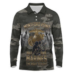 Montford Point Marines 1942-1949 Long Sleeve Polo Shirt The Right to Fight Legacy Tribute