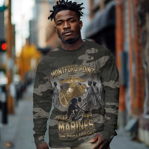 Montford Point Marines 1942-1949 Long Sleeve Shirt The Right to Fight Legacy Tribute