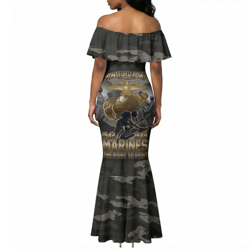 Montford Point Marines 1942-1949 Mermaid Dress The Right to Fight Legacy Tribute