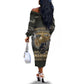 Montford Point Marines 1942-1949 Off The Shoulder Long Sleeve Dress The Right to Fight Legacy Tribute