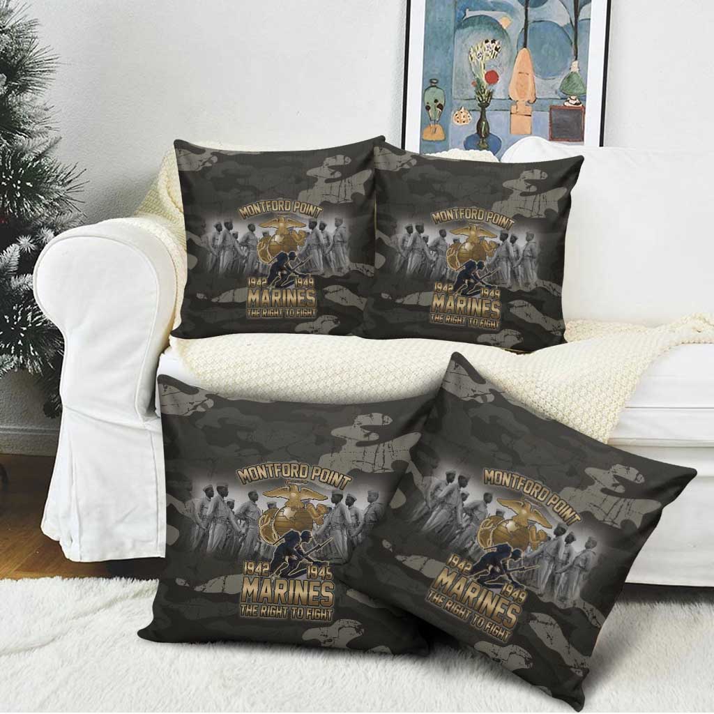 Montford Point Marines 1942-1949 Pillow Cover The Right to Fight Legacy Tribute