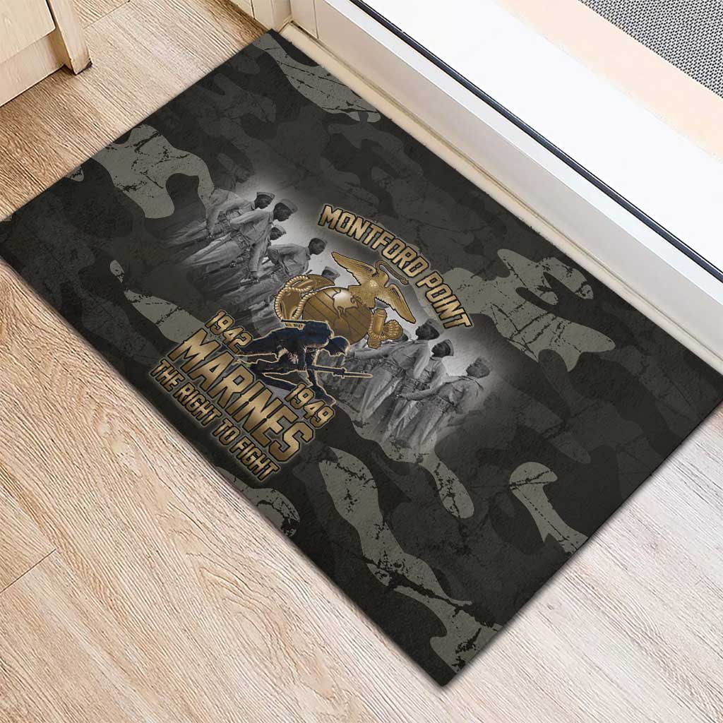 Montford Point Marines 1942-1949 Rubber Doormat The Right to Fight Legacy Tribute