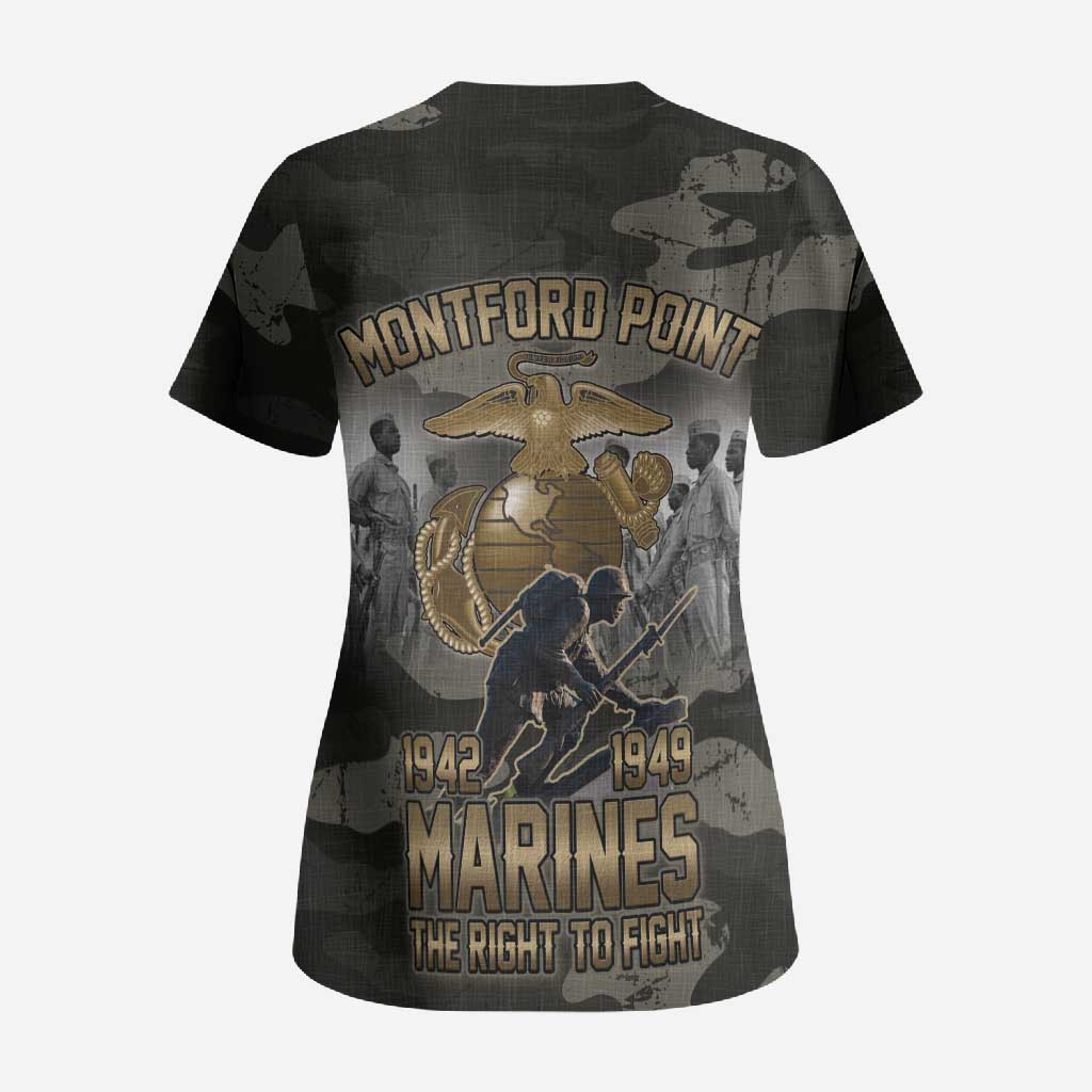 Montford Point Marines 1942-1949 Scrub Top The Right to Fight Legacy Tribute