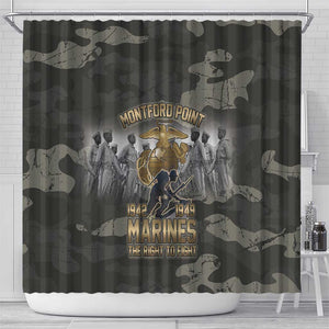 Montford Point Marines 1942-1949 Shower Curtain The Right to Fight Legacy Tribute
