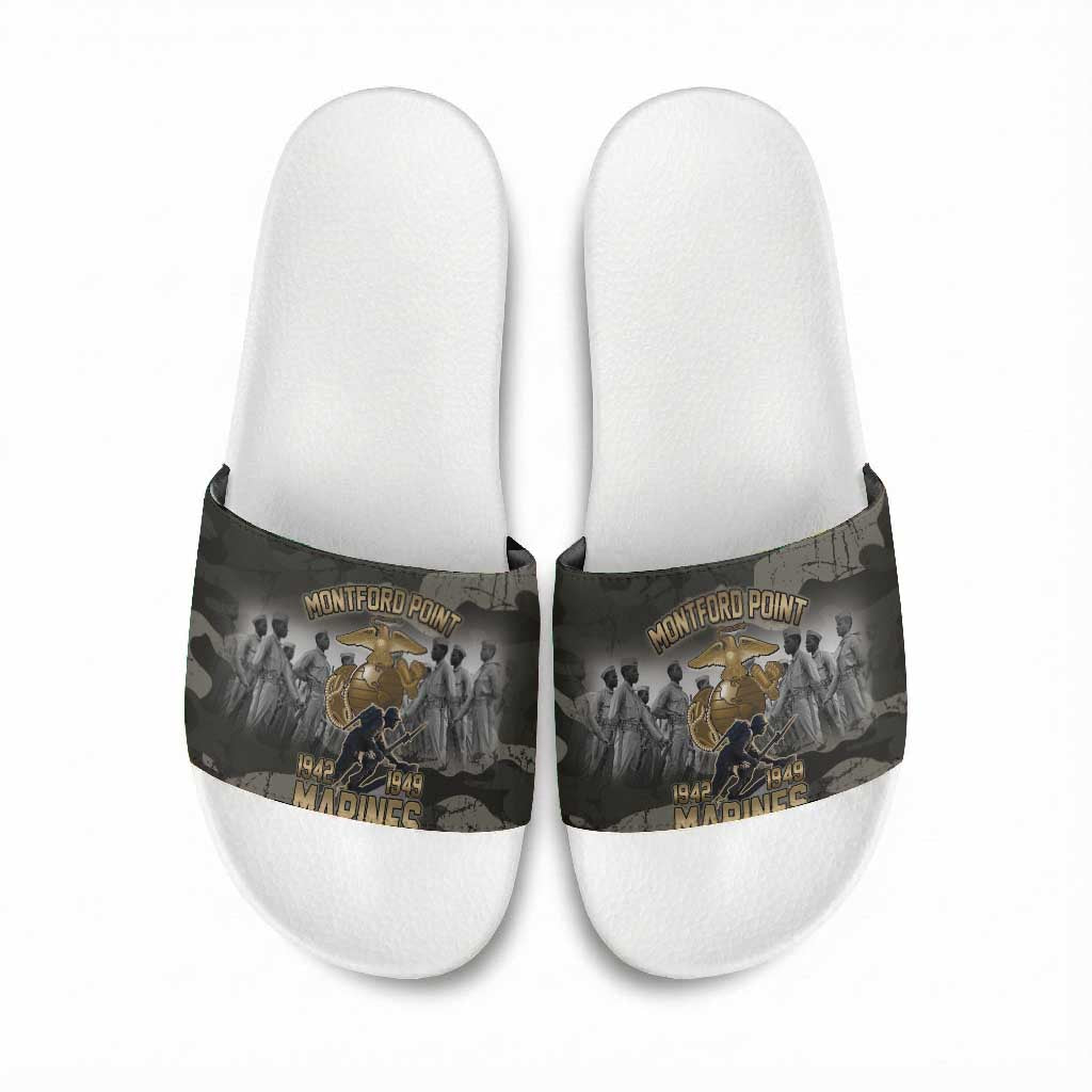 Montford Point Marines 1942-1949 Slide Sandals The Right to Fight Legacy Tribute