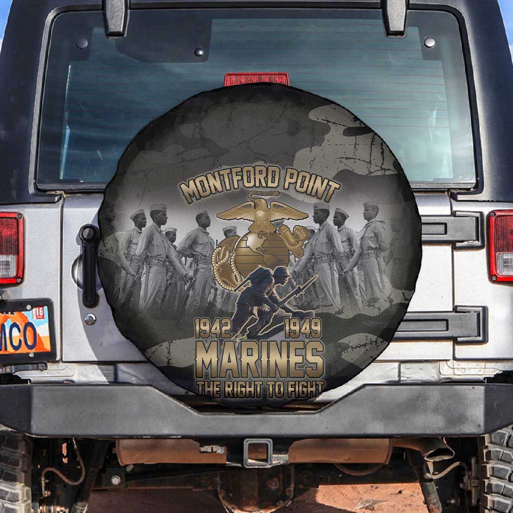 Montford Point Marines 1942-1949 Spare Tire Cover The Right to Fight Legacy Tribute