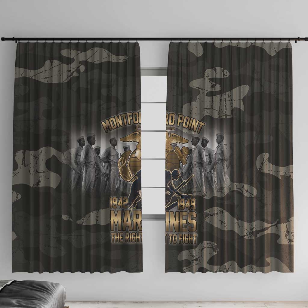 Montford Point Marines 1942-1949 Window Curtain The Right to Fight Legacy Tribute