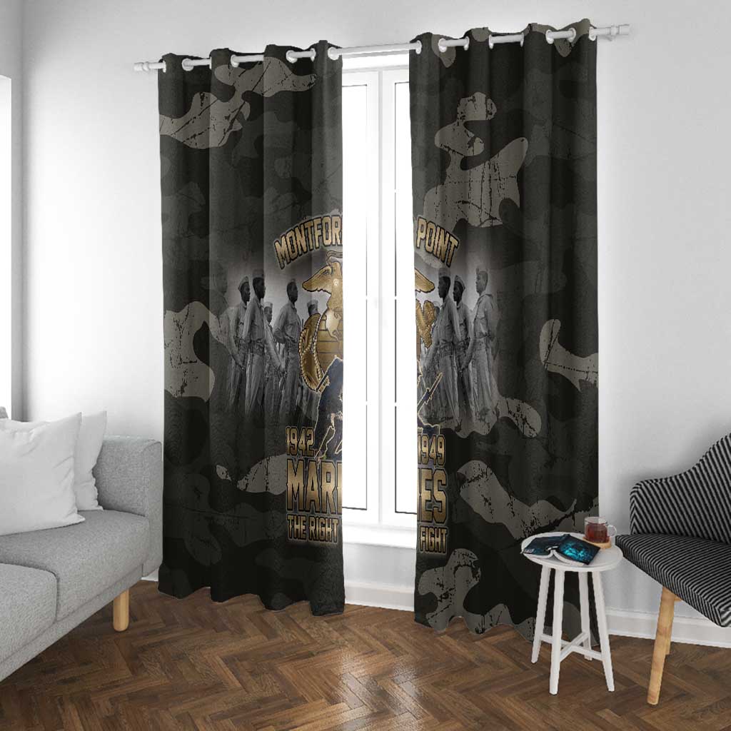 Montford Point Marines 1942-1949 Window Curtain The Right to Fight Legacy Tribute