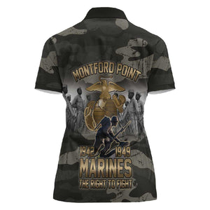 Montford Point Marines 1942-1949 Women Polo Shirt The Right to Fight Legacy Tribute