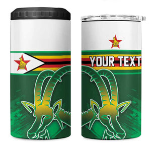 Zimbabwe Rugby Personalized 4 in 1 Can Cooler Tumbler Charging Sables Spirit