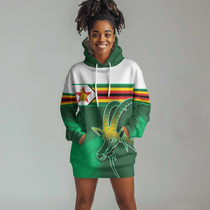 Zimbabwe Rugby Personalized Hoodie Dress Charging Sables Spirit