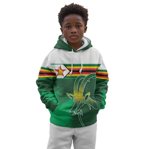 Zimbabwe Rugby Personalized Kid Hoodie Charging Sables Spirit