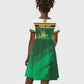 Zimbabwe Rugby Personalized Kid Short Sleeve Dress Charging Sables Spirit