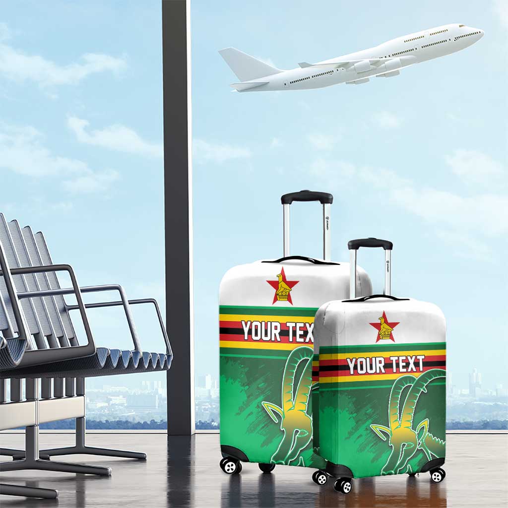 Zimbabwe Rugby Personalized Luggage Cover Charging Sables Spirit