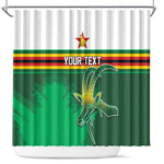 Zimbabwe Rugby Personalized Shower Curtain Charging Sables Spirit