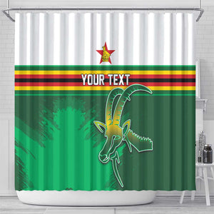 Zimbabwe Rugby Personalized Shower Curtain Charging Sables Spirit