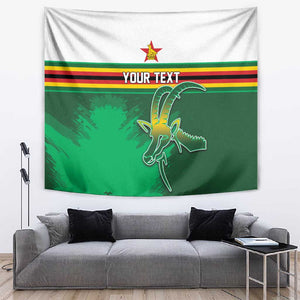 Zimbabwe Rugby Personalized Tapestry Charging Sables Spirit