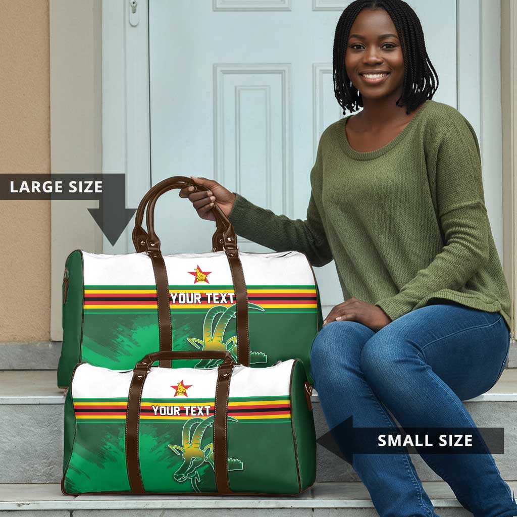 Zimbabwe Rugby Personalized Travel Bag Charging Sables Spirit
