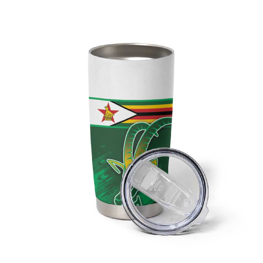 Zimbabwe Rugby Personalized Tumbler Cup Charging Sables Spirit