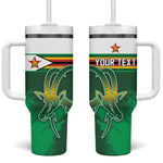 Zimbabwe Rugby Personalized Tumbler With Handle Charging Sables Spirit