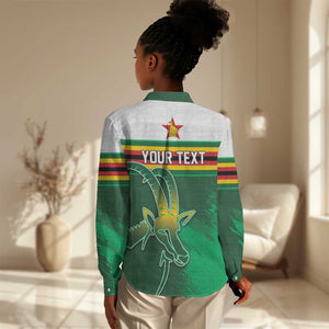 Zimbabwe Rugby Personalized Women Casual Shirt Charging Sables Spirit