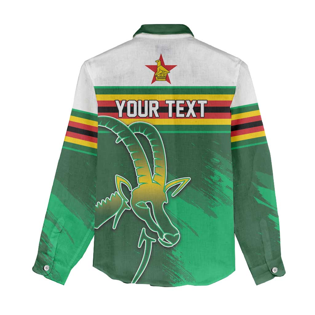 Zimbabwe Rugby Personalized Women Casual Shirt Charging Sables Spirit
