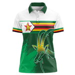 Zimbabwe Rugby Personalized Women Polo Shirt Charging Sables Spirit