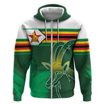 Zimbabwe Rugby Personalized Zip Hoodie Charging Sables Spirit