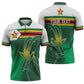 Zimbabwe Rugby Personalized Zipper Polo Shirt Charging Sables Spirit