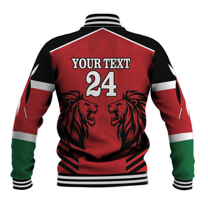 Custom Afro Kenya Rugby Baseball Jacket African Lion Head