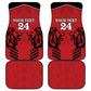 Custom Afro Kenya Rugby Car Mats African Lion Head