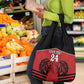 Custom Afro Kenya Rugby Grocery Bag African Lion Head