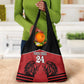 Custom Afro Kenya Rugby Grocery Bag African Lion Head