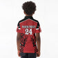 Custom Afro Kenya Rugby Kid Polo Shirt African Lion Head
