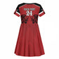 Custom Afro Kenya Rugby Kid Short Sleeve Dress African Lion Head