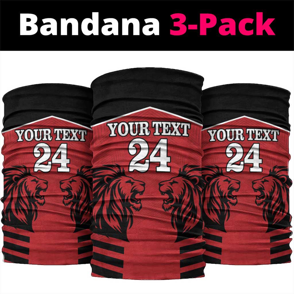 Custom Afro Kenya Rugby Neck Gaiter African Lion Head LT18