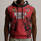 Custom Afro Kenya Rugby Sleeveless Hoodie African Lion Head - African Pride