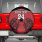 Custom Afro Kenya Rugby Spare Tire Cover African Lion Head