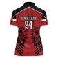 Custom Afro Kenya Rugby Women Polo Shirt African Lion Head