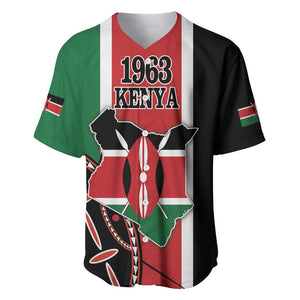 Personalized Jamhuri Day Baseball Jersey Kenya Map With African Shield